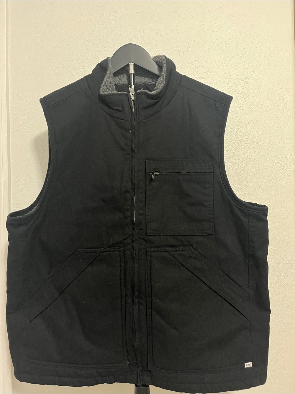Lee Black Insulated Quilted Work Vest